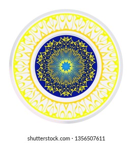 Sacred Oriental Mandala. Color Floral Ornament. Abstract Shapes In Asian Style. Vector Illustration.