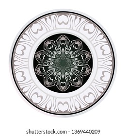 Sacred Oriental Mandala. Color Floral Ornament. Abstract Shapes In Asian Style. Vector Illustration.