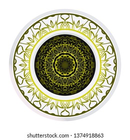 Sacred Oriental Mandala. Color Floral Ornament. Abstract Shapes In Asian Style. Vector Illustration.