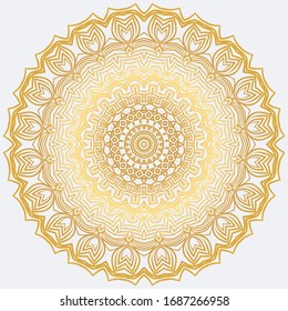 Sacred Oriental Mandala. Color Floral Ornament. Abstract Shapes In Asian Style. Vector Illustration.
