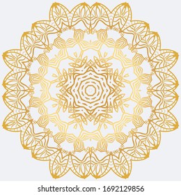Sacred Oriental Mandala. Color Floral Ornament. Abstract Shapes In Asian Style. Vector Illustration.