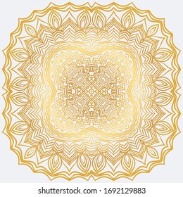 Sacred Oriental Mandala. Color Floral Ornament. Abstract Shapes In Asian Style. Vector Illustration.