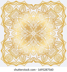 Sacred Oriental Mandala. Color Floral Ornament. Abstract Shapes In Asian Style. Vector Illustration.