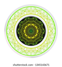 Sacred Oriental Mandala. Floral Ornament. Vector Illustration. Can Be Used For Greeting Card, Coloring Book, Phone Case Print