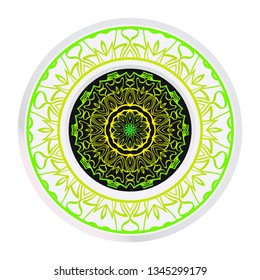 Sacred Oriental Mandala. Floral Ornament. Vector Illustration. Can Be Used For Greeting Card, Coloring Book, Phone Case Print