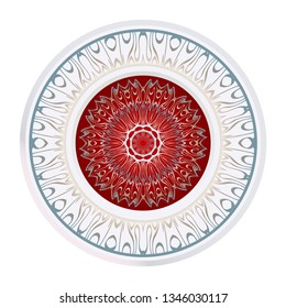 Sacred Oriental Mandala. Floral Ornament. Vector Illustration. Can Be Used For Greeting Card, Coloring Book, Phone Case Print