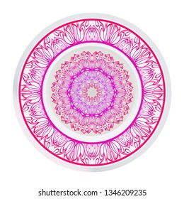 Sacred Oriental Mandala. Floral Ornament. Vector Illustration. Can Be Used For Greeting Card, Coloring Book, Phone Case Print