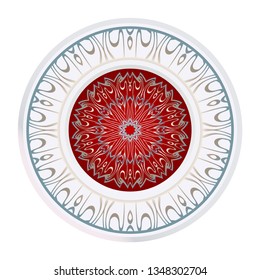 Sacred Oriental Mandala. Floral Ornament. Vector Illustration. Can Be Used For Greeting Card, Coloring Book, Phone Case Print