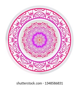 Sacred Oriental Mandala. Floral Ornament. Vector Illustration. Can Be Used For Greeting Card, Coloring Book, Phone Case Print