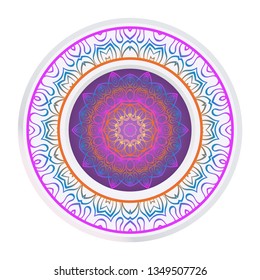 Sacred Oriental Mandala. Floral Ornament. Vector Illustration. Can Be Used For Greeting Card, Coloring Book, Phone Case Print