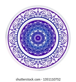 Sacred Oriental Mandala. Floral Ornament. Vector Illustration. Can Be Used For Greeting Card, Coloring Book, Phone Case Print