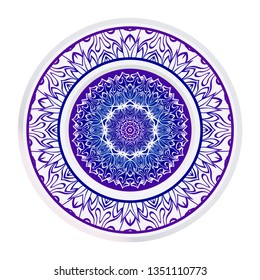 Sacred Oriental Mandala. Floral Ornament. Vector Illustration. Can Be Used For Greeting Card, Coloring Book, Phone Case Print