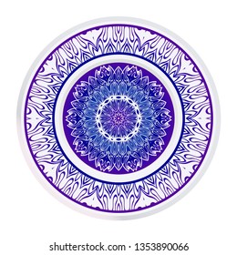 Sacred Oriental Mandala. Floral Ornament. Vector Illustration. Can Be Used For Greeting Card, Coloring Book, Phone Case Print