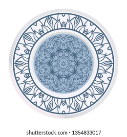 Sacred Oriental Mandala. Floral Ornament. Vector Illustration. Can Be Used For Greeting Card, Coloring Book, Phone Case Print