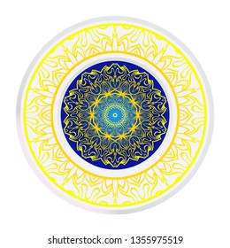 Sacred Oriental Mandala. Floral Ornament. Vector Illustration. Can Be Used For Greeting Card, Coloring Book, Phone Case Print