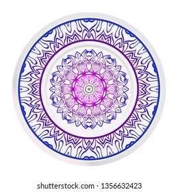 Sacred Oriental Mandala. Floral Ornament. Vector Illustration. Can Be Used For Greeting Card, Coloring Book, Phone Case Print