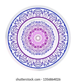 Sacred Oriental Mandala. Floral Ornament. Vector Illustration. Can Be Used For Greeting Card, Coloring Book, Phone Case Print