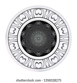 Sacred Oriental Mandala. Floral Ornament. Vector Illustration. Can Be Used For Greeting Card, Coloring Book, Phone Case Print