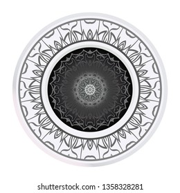 Sacred Oriental Mandala. Floral Ornament. Vector Illustration. Can Be Used For Greeting Card, Coloring Book, Phone Case Print