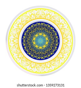 Sacred Oriental Mandala. Floral Ornament. Vector Illustration. Can Be Used For Greeting Card, Coloring Book, Phone Case Print