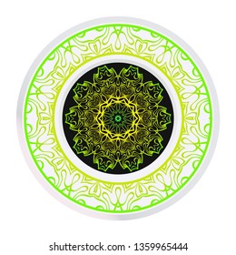 Sacred Oriental Mandala. Floral Ornament. Vector Illustration. Can Be Used For Greeting Card, Coloring Book, Phone Case Print