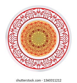 Sacred Oriental Mandala. Floral Ornament. Vector Illustration. Can Be Used For Greeting Card, Coloring Book, Phone Case Print