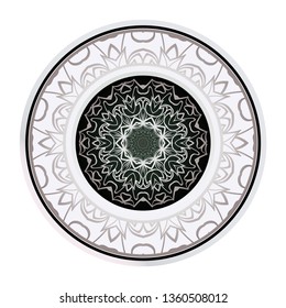 Sacred Oriental Mandala. Floral Ornament. Vector Illustration. Can Be Used For Greeting Card, Coloring Book, Phone Case Print