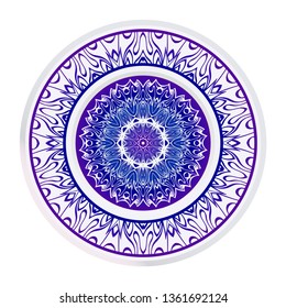 Sacred Oriental Mandala. Floral Ornament. Vector Illustration. Can Be Used For Greeting Card, Coloring Book, Phone Case Print