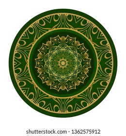 Sacred Oriental Mandala. Floral Ornament. Vector Illustration. Can Be Used For Greeting Card, Coloring Book, Phone Case Print