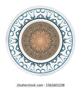 Sacred Oriental Mandala. Floral Ornament. Vector Illustration. Can Be Used For Greeting Card, Coloring Book, Phone Case Print