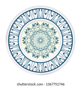 Sacred Oriental Mandala. Floral Ornament. Vector Illustration. Can Be Used For Greeting Card, Coloring Book, Phone Case Print