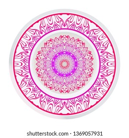 Sacred Oriental Mandala. Floral Ornament. Vector Illustration. Can Be Used For Greeting Card, Coloring Book, Phone Case Print