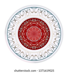 Sacred Oriental Mandala. Floral Ornament. Vector Illustration. Can Be Used For Greeting Card, Coloring Book, Phone Case Print