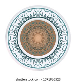 Sacred Oriental Mandala. Floral Ornament. Vector Illustration. Can Be Used For Greeting Card, Coloring Book, Phone Case Print