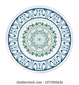 Sacred Oriental Mandala. Floral Ornament. Vector Illustration. Can Be Used For Greeting Card, Coloring Book, Phone Case Print