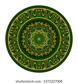 Sacred Oriental Mandala. Floral Ornament. Vector Illustration. Can Be Used For Greeting Card, Coloring Book, Phone Case Print