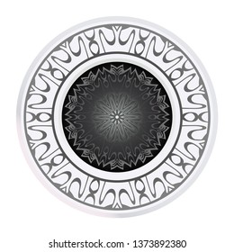 Sacred Oriental Mandala. Floral Ornament. Vector Illustration. Can Be Used For Greeting Card, Coloring Book, Phone Case Print