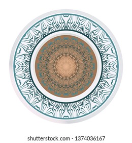 Sacred Oriental Mandala. Floral Ornament. Vector Illustration. Can Be Used For Greeting Card, Coloring Book, Phone Case Print