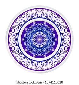 Sacred Oriental Mandala. Floral Ornament. Vector Illustration. Can Be Used For Greeting Card, Coloring Book, Phone Case Print