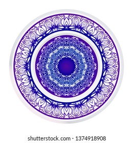 Sacred Oriental Mandala. Floral Ornament. Vector Illustration. Can Be Used For Greeting Card, Coloring Book, Phone Case Print