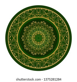 Sacred Oriental Mandala. Floral Ornament. Vector Illustration. Can Be Used For Greeting Card, Coloring Book, Phone Case Print