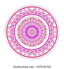 Sacred Oriental Mandala. Floral Ornament. Vector Illustration. Can Be Used For Greeting Card, Coloring Book, Phone Case Print