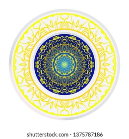 Sacred Oriental Mandala. Floral Ornament. Vector Illustration. Can Be Used For Greeting Card, Coloring Book, Phone Case Print