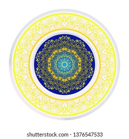 Sacred Oriental Mandala. Floral Ornament. Vector Illustration. Can Be Used For Greeting Card, Coloring Book, Phone Case Print