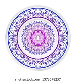 Sacred Oriental Mandala. Floral Ornament. Vector Illustration. Can Be Used For Greeting Card, Coloring Book, Phone Case Print