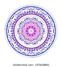 Sacred Oriental Mandala. Floral Ornament. Vector Illustration. Can Be Used For Greeting Card, Coloring Book, Phone Case Print