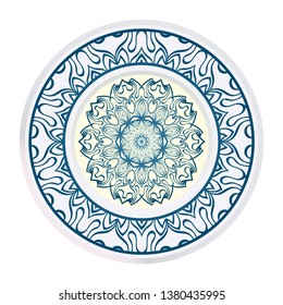 Sacred Oriental Mandala. Floral Ornament. Vector Illustration. Can Be Used For Greeting Card, Coloring Book, Phone Case Print