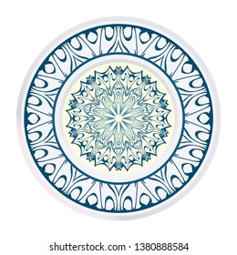 Sacred Oriental Mandala. Floral Ornament. Vector Illustration. Can Be Used For Greeting Card, Coloring Book, Phone Case Print