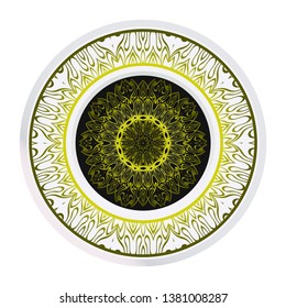 Sacred Oriental Mandala. Floral Ornament. Vector Illustration. Can Be Used For Greeting Card, Coloring Book, Phone Case Print