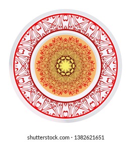 Sacred Oriental Mandala. Floral Ornament. Vector Illustration. Can Be Used For Greeting Card, Coloring Book, Phone Case Print